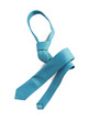 © New Africa - One light blue necktie isolated on white, top view