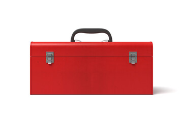 Poster - Red toolbox isolated on white background