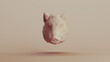 Hog pig boar head neutral backgrounds soft tones beige brown background clay sculpt 3d illustration render digital rendering