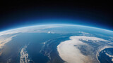 Fototapeta Kosmos - Space horizon of the Earth. Blue planet. Blue planet in space