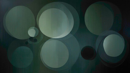 Wall Mural - blurry circles light background in red and blue color with contrast of the greens color in the dark 