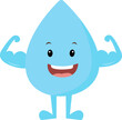 water cartoon character. water healthy concept