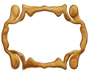 Poster - Wood shape for text, picture and poster frame concept