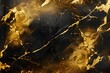 Close up of a marble texture in black and gold, resembling darkness and soil