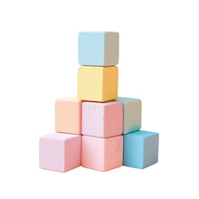 A Stack Of Colorful Wooden Blocks Stacked On Top Of Each Other On A Transparent Background
