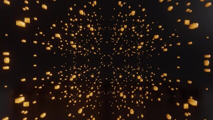 3D animated of an abstract background with beautiful glowing spiral with particles seamless looping. Graphic motion overlay effect loop. Galaxy space exploration and rotation. Rotation. 3d animation