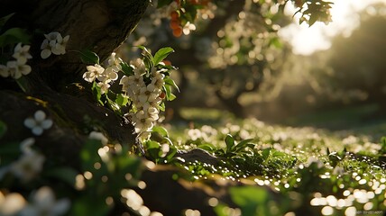 Wall Mural - A Captivating Shot Capturing the Beauty of an Orange Blossom in Bloom