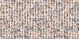 Fototapeta Młodzieżowe - Portrait Collage vieler verschiedener Geschäftsleute als internationales Business Team