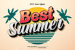 Best Summer Vibes Retro Vintage Editable text Effect Style