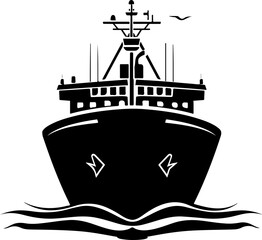 Wall Mural - silhouette of a ship