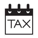 Fototapeta Młodzieżowe - tax day calendar icon