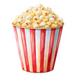 cinema food popcorn in disposable bowl