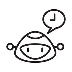 Poster - chatbot service all time icon