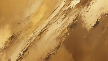 Abstract gold and Brown painting background, brush texture, gold texture