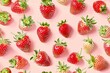 Seamless pattern with strawberries . boho fruit repeating pattern for nursery decor.
