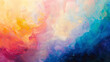 Abstract impressions of a rainbow painted with broad, sweeping strokes,
