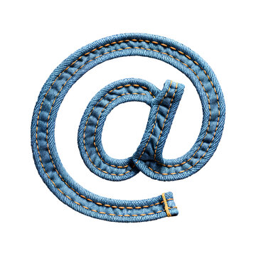 Jeans letters, Denim alphabet, PNG file. Generative AI
