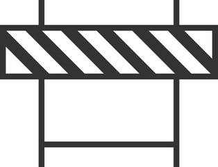 Poster - Close icon vector sign. Stop road prohibition sign isolated on white.