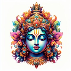 Wall Mural - hindu god  on white