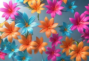 Wall Mural - seamless floral background