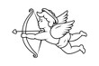 Cute cupid. Angel with a wings. Valentine's day. Vector illustration.