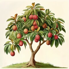 Wall Mural - Litchi nut tree pics