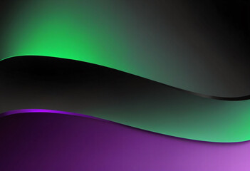 Poster - Green and black, violet gradient banner