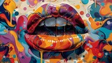 Fototapeta  - Contemporary urban graffiti art, edgy, colorful, street culture, hyper realistic