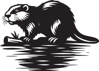 Wall Mural - Beaver Silhouette SVG Design (6).eps