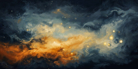 abstract sky background in the style of Starry Night