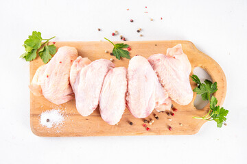 Wall Mural - Chicken wings cooking background