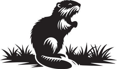 Wall Mural - Beaver Silhouette Design 