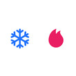 cold and hot icons