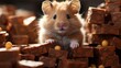 Hamster Amidst Chocolate Treats