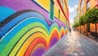 rainbow graffiti on a wall in city street 8.jpg, rainbow graffiti on a wall in city street 
