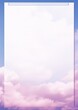 ethereal cloudscape in shades of pink and blue with a gradient to white background in digital art style for a dreamy and surreal atmosphere