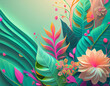 colourful paper floral background