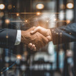 Businessmen make handshake, greeting, dealing, merger, acquisition, joint venture for business, finance, investment background, teamwork, successful business. Shaking hands after signing lucrative fin