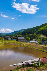 Wall Mural - 初夏の山の田舎の風景