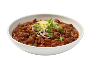 Wall Mural - Beef Chili isolated on transparent png background. Generative ai