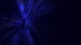 Fototapeta Do przedpokoju - Digital blue background of particles. Abstract futuristic illustration. Big data visualization. Technology dynamic dots background. 3D rendering.