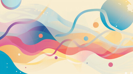 Wall Mural - abstract background with waves