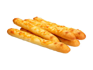 Wall Mural - Cheese Breadsticks isolated on transparent png background. Generative ai