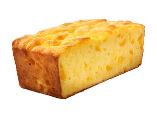 Wall Mural - Cheese Cornbread isolated on transparent png background. Generative ai