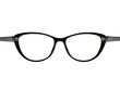 © Cerib - Rear view of a pair of glasses with a black frame isolated on a transparent background