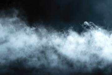 Poster - Close up view of smoke on a black background. Suitable for various design projects