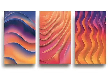 Poster - Three vertical banners in different colors, perfect for digital marketing campaigns