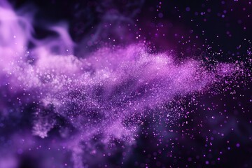 Poster - A vibrant close up shot of a purple powder cloud. Perfect for adding a pop of color to your design projects