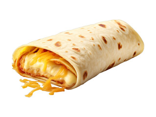 Wall Mural - Cheese Wrap isolated on transparent png background. Generative ai