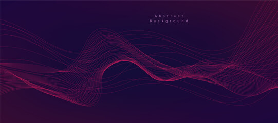 Abstract vector gradient background with waves